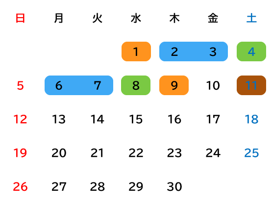 4月カレンダー画像
