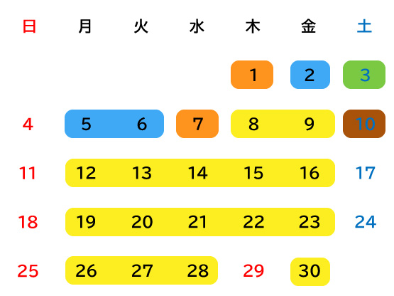 202104月カレンダー 4月カレンダー画像
